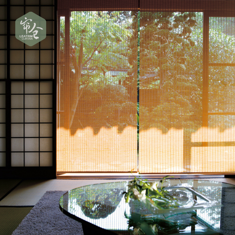 Curtain Curtain Japanese bamboo curtain curtain curtain Balcony Tea Room library segregation new Chinese bamboo shade curtain customized