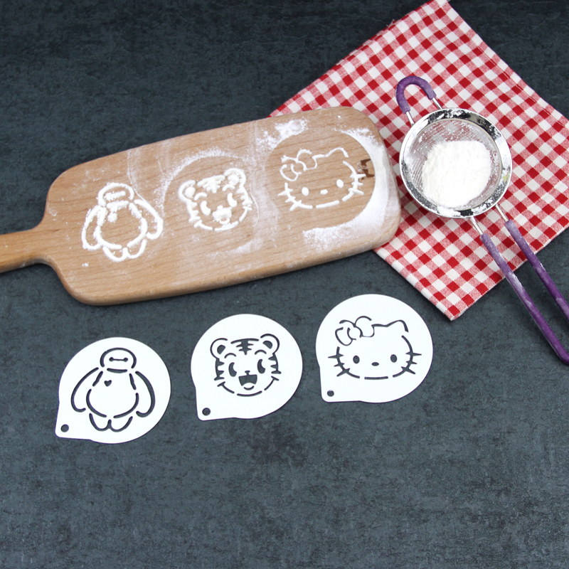 Cake Sugar Powder Screen Printed Cake Spray Floral Mold 6 Inch 8 Inch 10-inch Flower Mold Cartoon Candy Powder Sieve