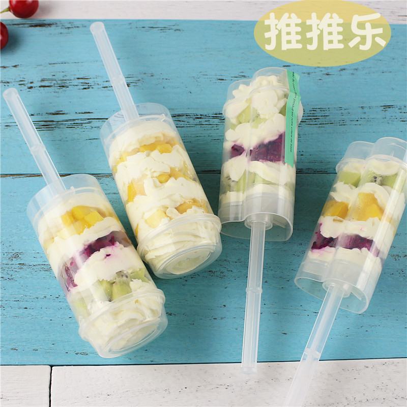 Push round heart-shaped cake cone Food thruster Cake push tube Push cake bucket 10 50