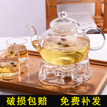 Glass teapot high temperature resistant thickening filter bubble teapot household single pot Small Fruit Tea Kettle tea set set