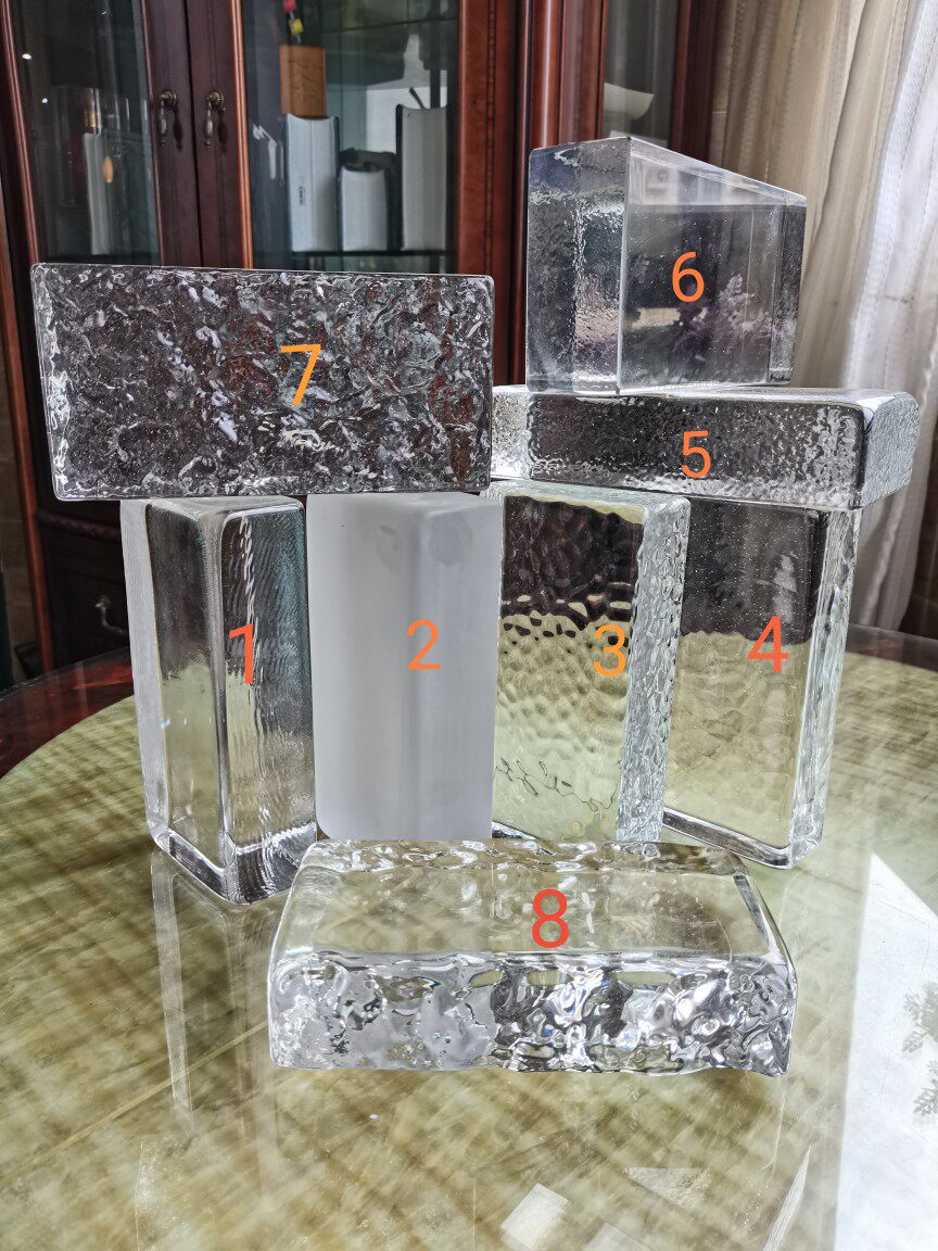 Hot melt crystal solid glass tile 200*100*50 glass curtain wall Art wall Various specifications can be customized