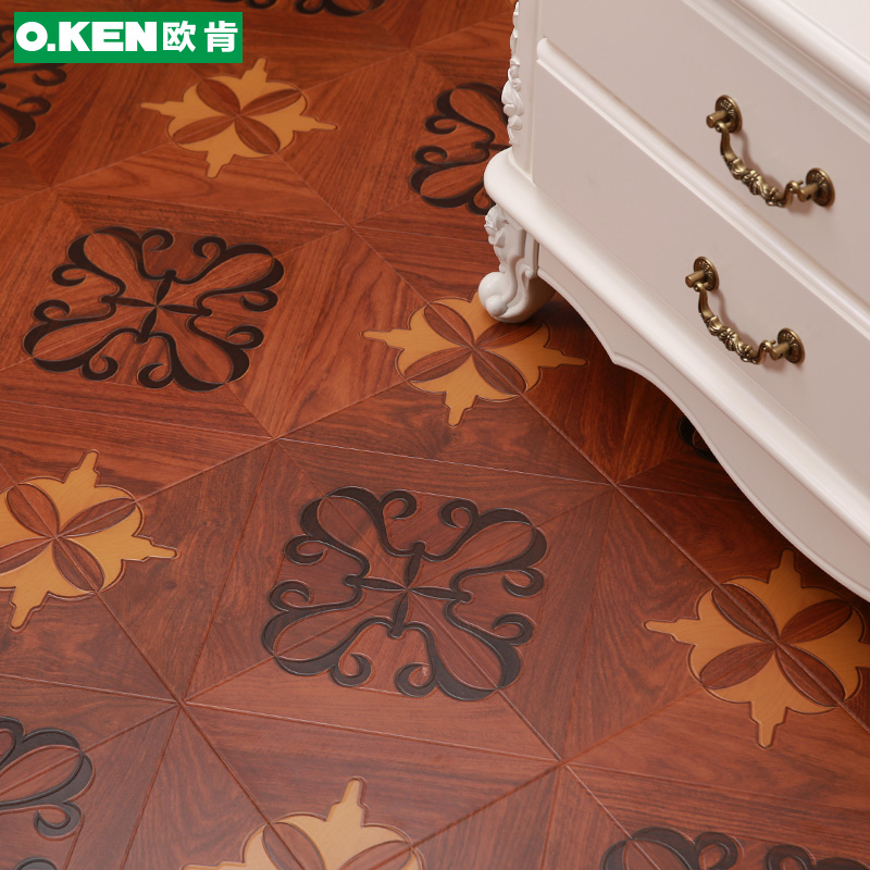 Oken Parquet Flooring Parquet Flooring Parquet Wood Flooring Reinforced Composite 12mm Anti-Slip Wear Floor Heating