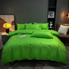 New Five-Star Hotel Four-Piece Set, All-Cotton Guesthouse Satin Green Hotel Bedding, Pure Cotton Bed Sheet and Duvet Cover