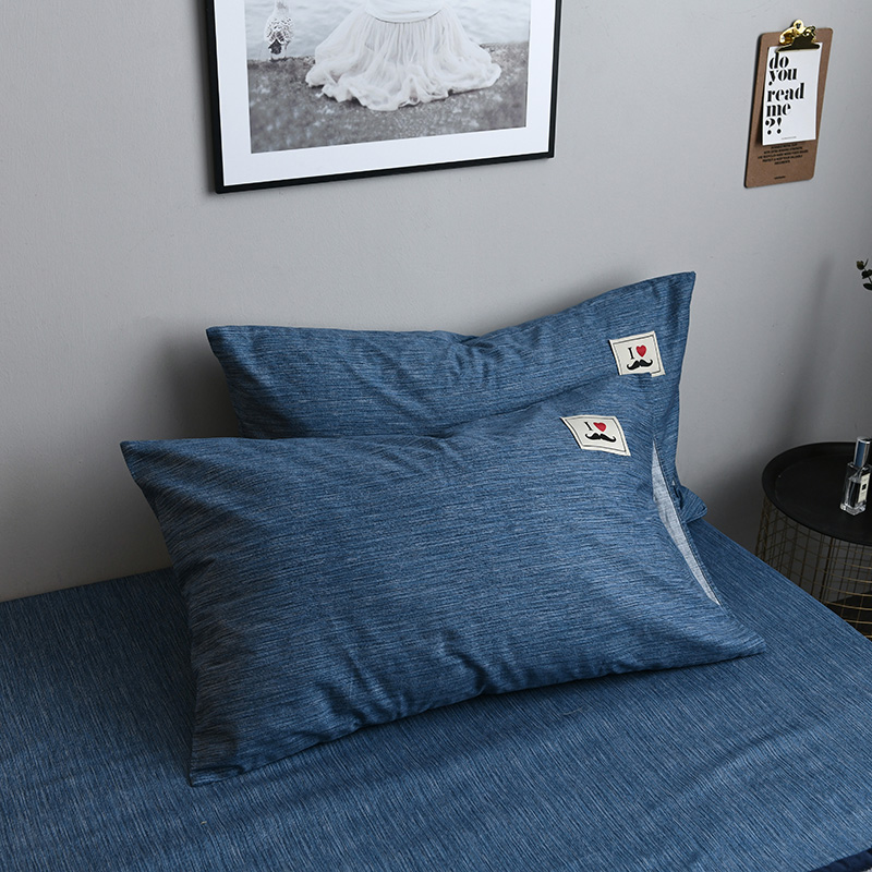 Màu đỏ Bắc Âu rắn màu cá tính cotton twill vỏ gối Gối lõi bông vỏ gối 48 * 74 cặp gối - Gối trường hợp gối kymdan