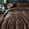 Tv Series Joyful Melody Leopard Print Four-Piece Set Pure Cotton Satin Long-Staple Cotton 60 Count All-Cotton 4-Piece Set 1.8m Bed Sheet Style