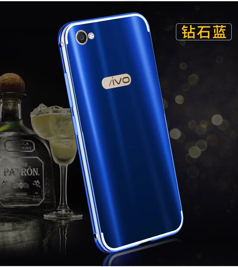 iy Ultra Slim Lightweight Aluminum Metal Bumper Dazzle Color Acrylic Back Cover Case for vivo X9 & vivo X9 Plus