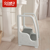 Baby hand washing platform step foot stool Childrens climbing stool Hand washing stool armrest ladder foot stool Toilet foot stool