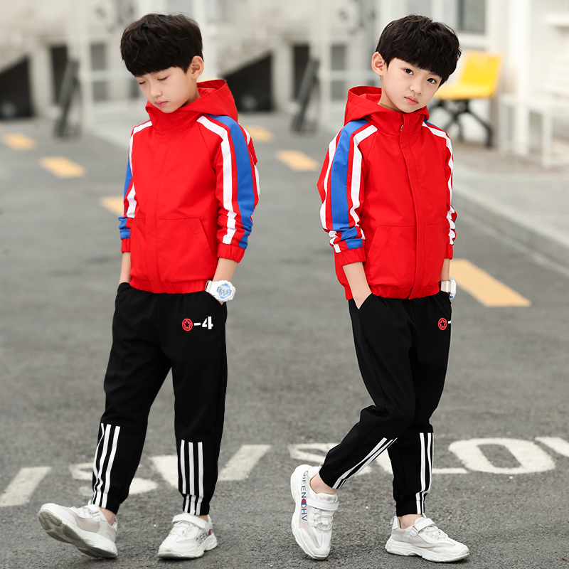 Children suit boys Autumn clothes suit 2019 new boys CUHK Tong Han Edition Spring Styles Sport Two Suits Tide