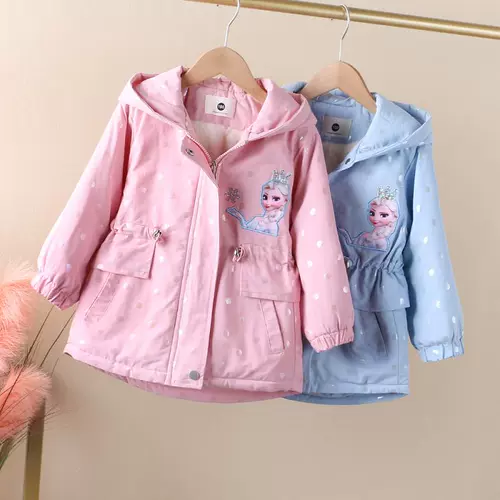 Демисезонная куртка, детский наряд маленькой принцессы, пуховик, флисовый плащ, коллекция 2023
