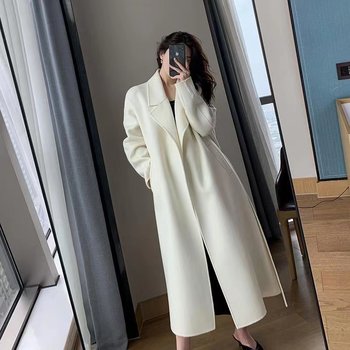 Fashionable and high-end mid-length woolen coat