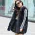 Áo khoác lông cáo thả nước lớn dành cho nữ - Faux Fur