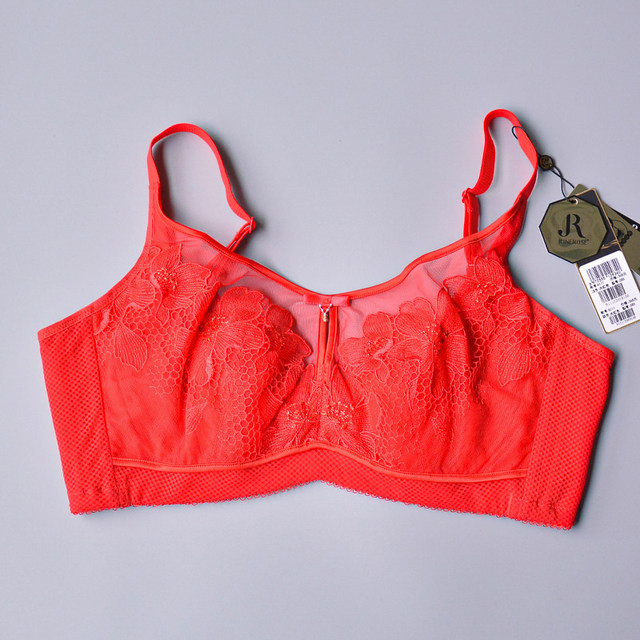 June Rose 6111 genuine C ultra-thin cup soft steel ring adjustable underwear bra big breasts look small and sexy