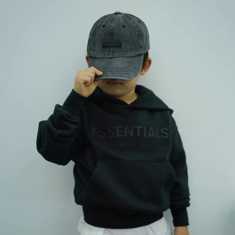 [SYTM KIDS潮牌 Essentials FOG秋装儿童冬季童装加绒女卫衣帽衫男]