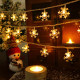 LED New Year Snowflakes Small Lanterns Flashing Lights String Lights Starry Christmas Tree Lighting Christmas Decoration Scene Arrangement