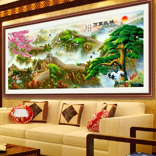 Полная бриллиантовая живопись ручной ландшафт Великая стена 5D Diamon Diamond Bildy Brick Brick и каменное шоу Diamond Cross -Новая гостиная 2021