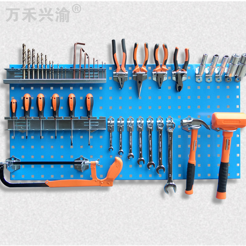 Hardware tool rack Finishing display rack Square hole hanging plate hook material rack Workshop mobile shelf Auto insurance shelf