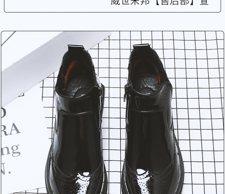 Mùa đông cộng với nhung Brook Martin bốt nam booties Xu hướng Hàn Quốc giày xuất khẩu
