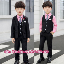 2019 New China Chase small suit with vest jacket dress 5 year old black spring and autumn British style 4 suit