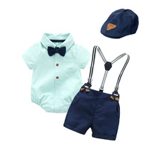 Male baby 70-95 yards small suit summer short sleeve pants 80cm baby photography star dress set