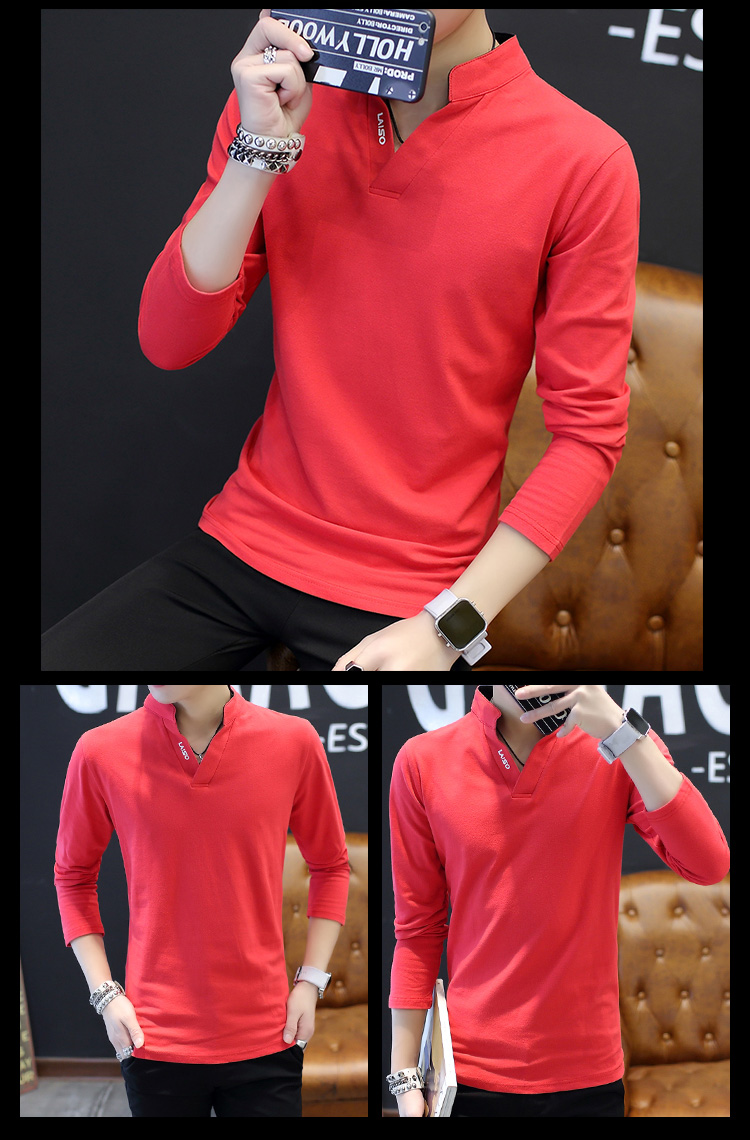 Áo thun nam mùa thu tay dài 2018 mới áo thun unisex