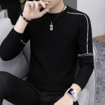 men's long sleeve t-shirt autumn winter thermal tops thick korean style trendy sweater knitwear bottoming shirt autumn