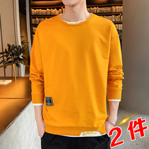Sweatshirt man long sleeve t-shirt spring and autumn season trendy beating undershirt spring loaded with clothes mens goodie and autumn clothes on the back