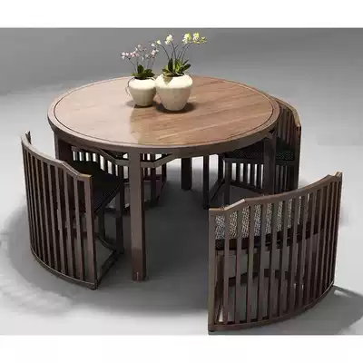 Office kung fu tea table solid wood tea table new Chinese style modern simple Zen log home tea table and chair combination