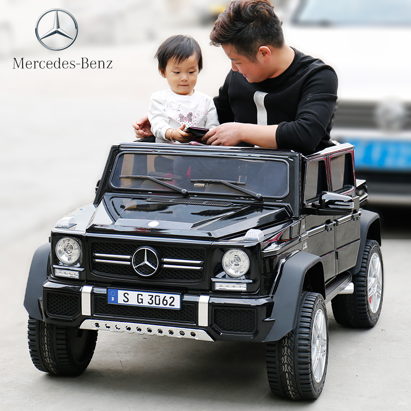 Mercedes oversized two-seat children's electric car four-wheel baby four-wheel drive off-road remote control toy car can sit people