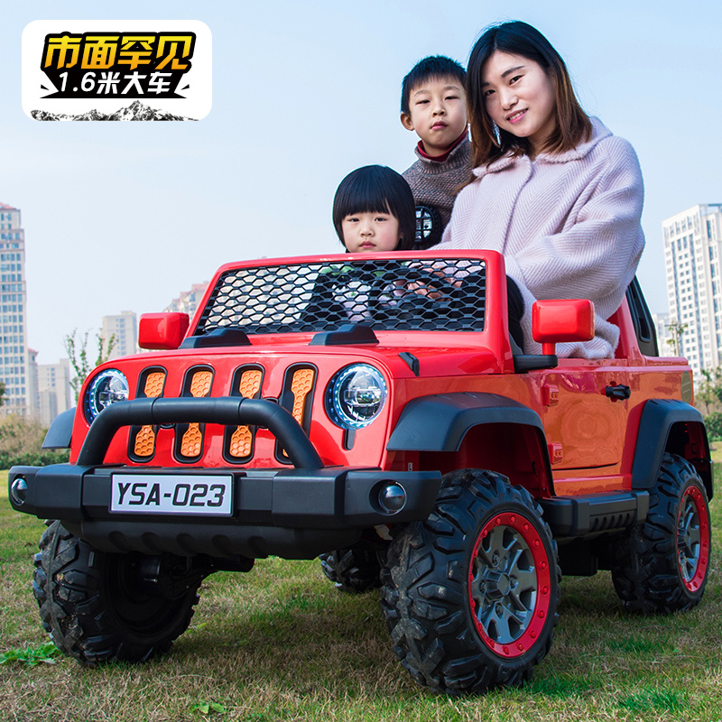 Children's electric car four-wheel drive off-road oversized double seat four-wheel remote control car children's toy car can sit adults