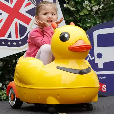 Cartoon cute baby children's electric car four-wheel seat toddler toy car baby belt remote control child locomotive