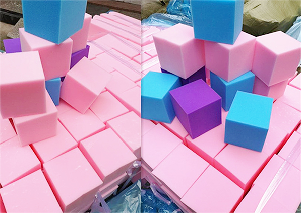 High density sponge pad Playground anti-collision color sponge trampoline sponge block square flame retardant sponge factory direct sales