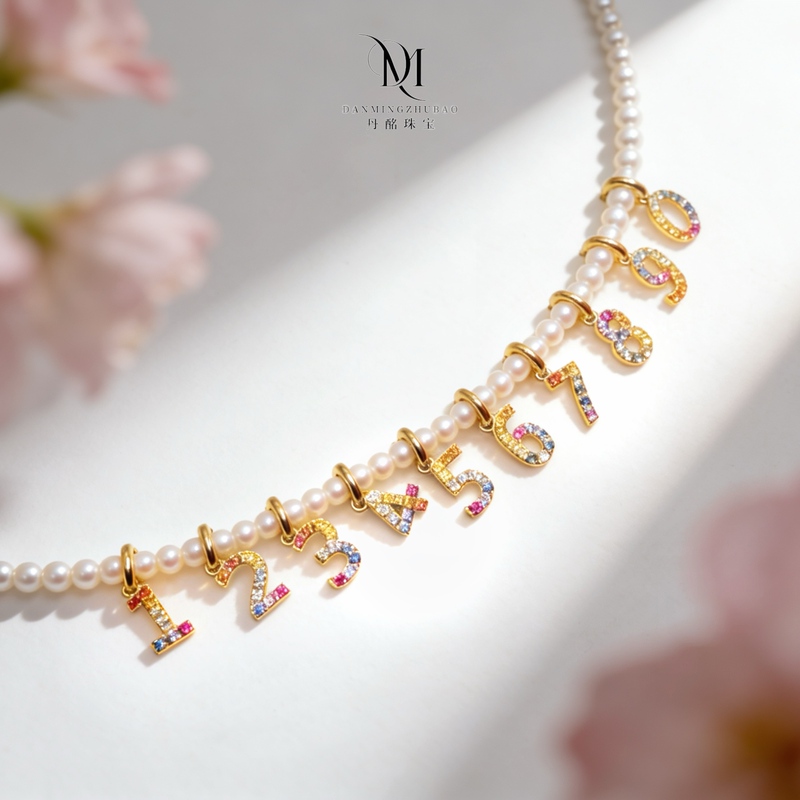 Danmeng Jewelry｜New on March 14【Lucky Number】18K Gold Fine-Cut Gemstone Energy Birthday Gift Pendant