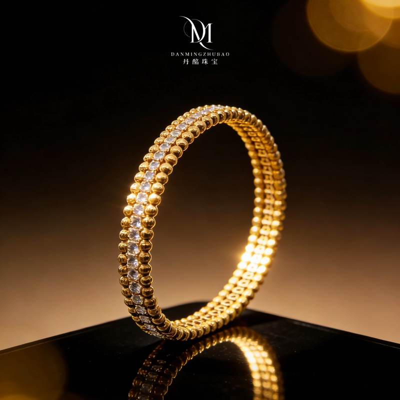 Danming Jewelry｜New Arrivals on February 22【Star Shine】18K Gold Imported Laser-Edged Diamond Elastic Bracelet for Women