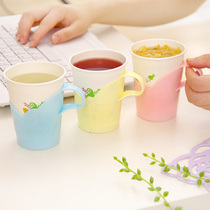 Thickened anti-scalding hand disposable cup holder office insulation paper cup holder boiling water tea plastic cup holder