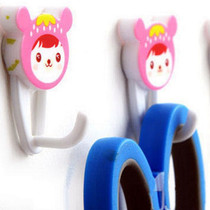 Cartoon Powerful Stick Hook 3 Fitted Kitchen Bathroom Wall Hooks Without Mark bearing nail-free Hook Door Rear Free