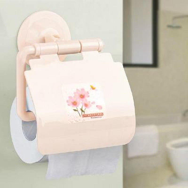 Makeup Room Suction Cup Waterproof Paper Towel Box Creative Sanitary Paper Box Rolls Toilet Paper Racks Free toilet plastic toilet plastic toilet paper drum sanitary paper cylinder