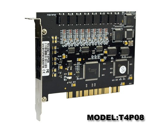 Tansonic Tangxin T4P08 Phone Recording System 8-way PCI Recording Card Calling Pop-up Screen Automatic Gain-Taobao