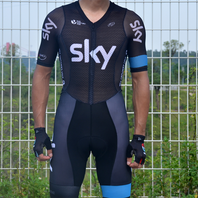 SKY road cycling fan edition high-end custom jumpsuit TT individual time trial competitive short sleeve jumpsuit