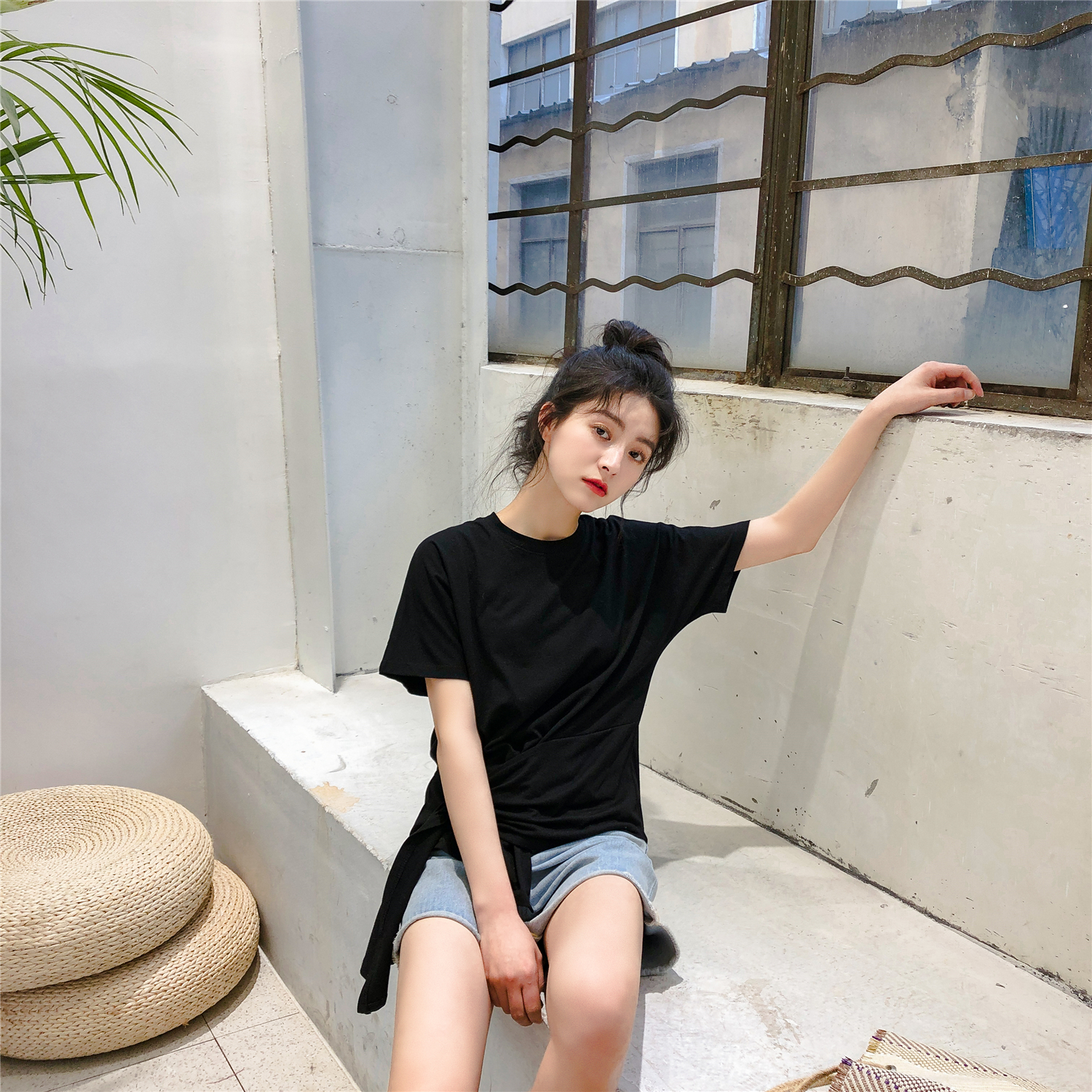 VK旗艦店 韓系個性不規則T恤短袖上衣