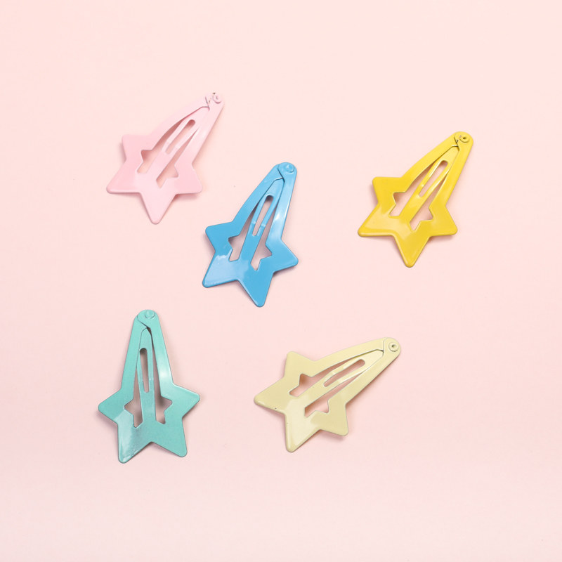 10 cái kẹp tóc cho bé năm cánh sao phụ kiện tóc trẻ em bb clip dễ thương mini mũ phụ huynh-con thẻ bangs clip nơ kẹp tóc