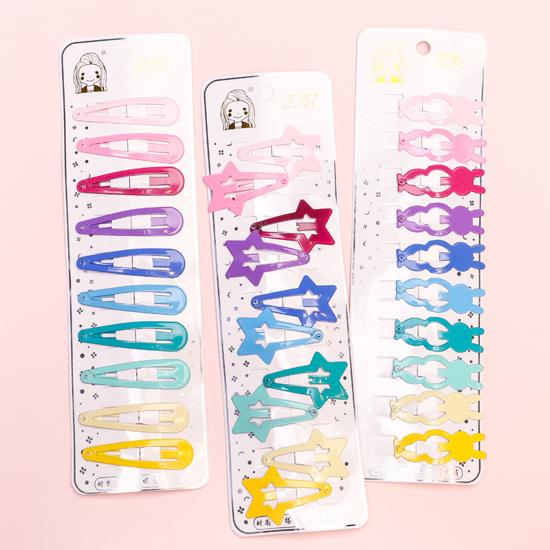 10 cái kẹp tóc cho bé năm cánh sao phụ kiện tóc trẻ em bb clip dễ thương mini mũ phụ huynh-con thẻ bangs clip nơ kẹp tóc