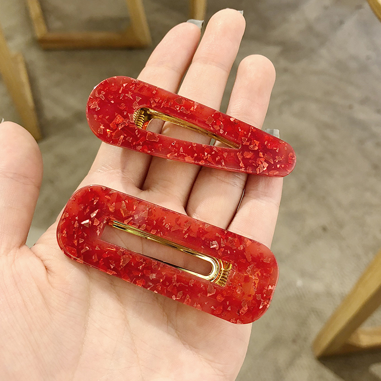Hàn Quốc ins kẹp tóc mới retro rỗng bên clip ngọt ngào clip clip hình học phức tạp phụ kiện tóc acrylic - Phụ kiện tóc băng đô tai mèo