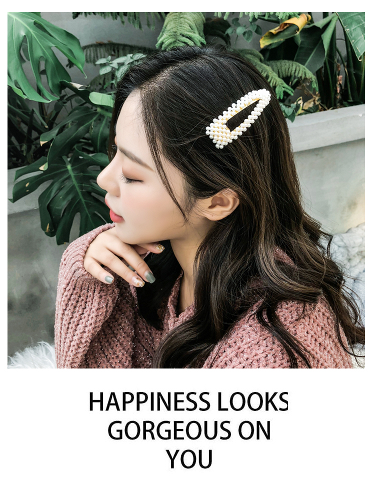 Phiên bản Hàn Quốc in lưới màu đỏ giả ngọc trai kẹp tóc thời trang hot mom bên bb clip cô gái kẹp tóc kẹp tiara phụ kiện tóc nữ - Phụ kiện tóc phụ kiện tóc hàn quốc