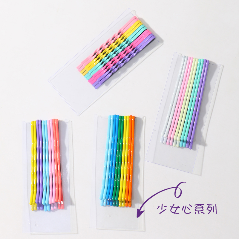 Ins siêu phổ biến kẹo hoang dã màu từ clip cô gái trái tim kẹp tóc kẹp clip Hàn Quốc phụ kiện tóc kẹp tóc mười gốc - Phụ kiện tóc trâm cài tóc cổ trang