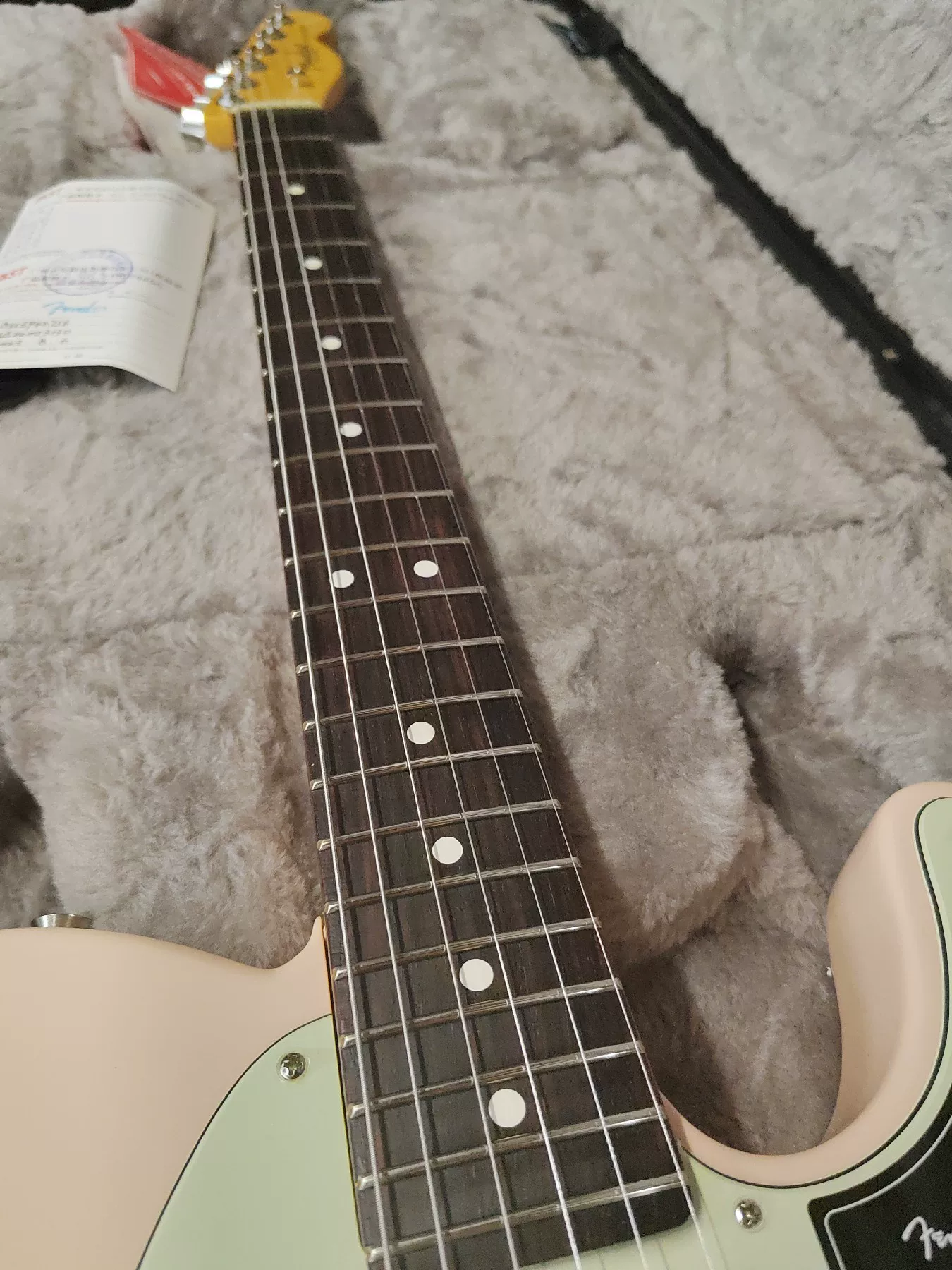 Spot Fernida Ferner's 2nd generation TeleCaster electric guitar limited pink piano box roses