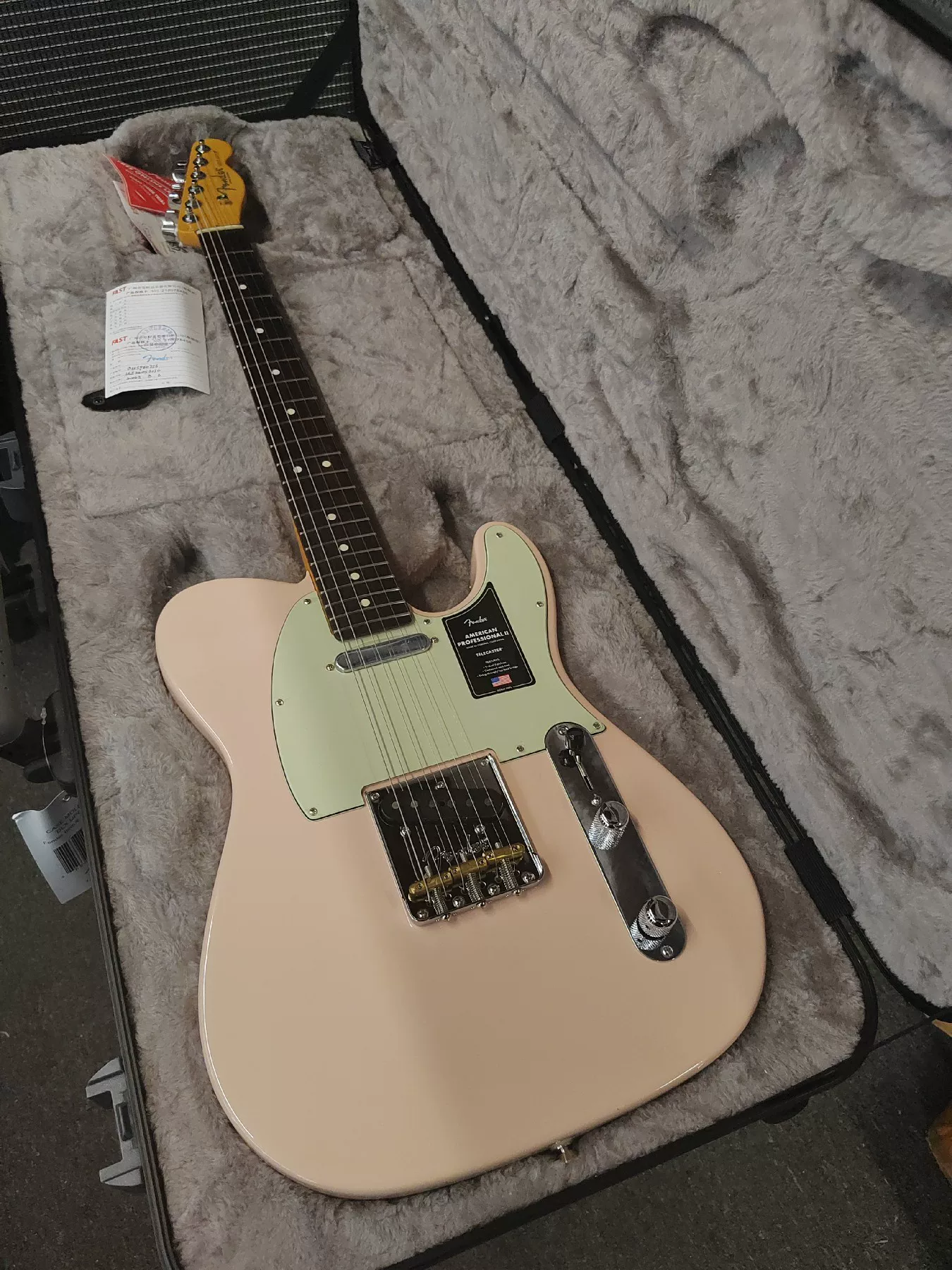 Spot Fernida Ferner's 2nd generation TeleCaster electric guitar limited pink piano box roses