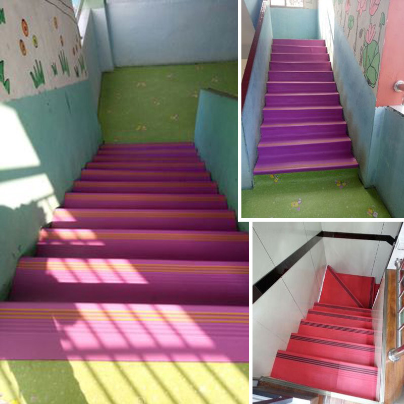 Stair anti-slip strip kindergarten stepping pad anti-skid board integral mat home land pad entrance step PVC rubber