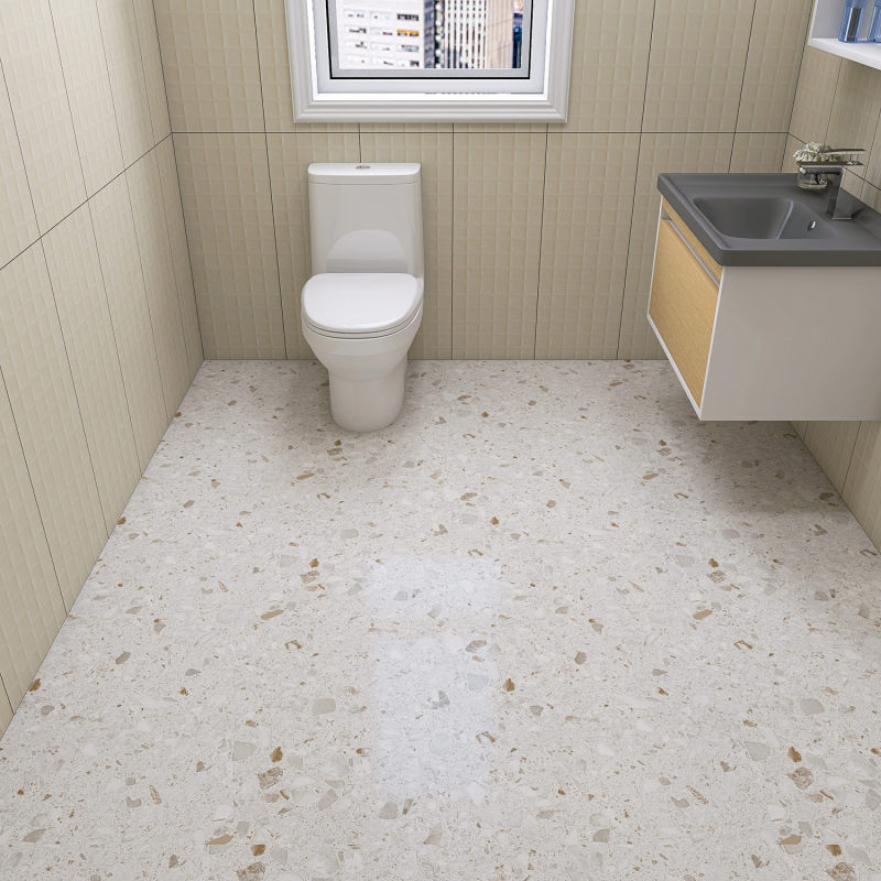 Bathroom Floor Adhesive Thickened Wear-Resistant Floor Covering for Cement Floors, Directly Laid Floor Stickers, Waterproof and Wear-Resistant Kitchen Floor Mats