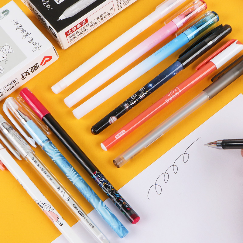 Hobby Sexuality Pen 0 5 All Needle Office Students Exam Pen Water-based Pen Signature Pen 12 Black