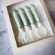 Макарон зеленая вилка ложка коробка из 2 комплектов ящика для хранения ложки вилки
